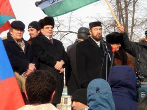 Выступление муфтия азиатской части России Нафигуллы Аширова на митинге