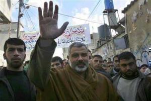 Палестинский премьер И. Хания на одной из акций ХАМАС
