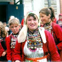 Уральские марийцы в национальных костюмах