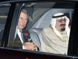 Король Абдалла и принц Чарльз отбывают из аэропорта "Хитроу".