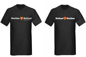 Организаторы акции предлагают всем желающим надеть 14 февраля футболки с налписями: "Мусульмане любят Голландию", "Голландия любит мусульман"