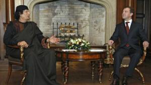Встреча в Кремле президента России Дмитрия Медведева и ливийского лидера Муамара Каддафи, 1 ноября 2008 г.