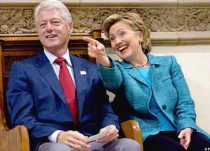 Билл Клинтон с женой