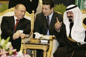 Владимир Путин и Абдалла Бен Абдель Азиз во время встречи в Эр-Рияде