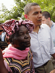 Барак Обама вместе с Мамой Сарой