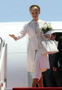 Юлия Тимошенко по приезде в Ливию