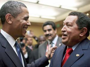 Барак Обама и Уго Чавес