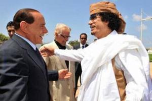 Муаммар Аль-Каддафи и Сильвио Берлускони 