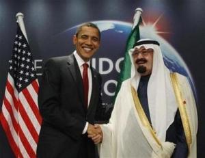Барак Обама и король Саудовской Аравии Абдулла на саммите G20 в Лондоне, 2 апреля, 2009 г.