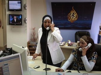 Сотрудницы "Аль-Джазиры" в Рамалле. Фото AFP