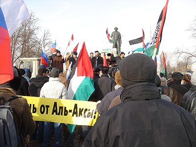 Митинг против израильских  подкопов под мечетью Аль-Акса