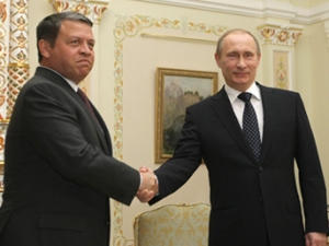 Король Абдалла и Владимир Путин