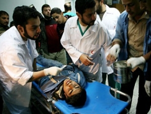 Раненый во время израильского рейда