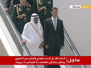 Сирийский президент Башар Асад и король Саудовской Аравии Абдалла