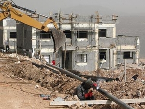 Строительная площадка незаконного еврейского поселения Якир на Западном берегу