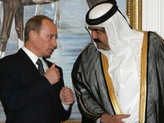 Премьер-министр Владимир Путин и эмир Катара Хамад бен Халиф Аль Тани