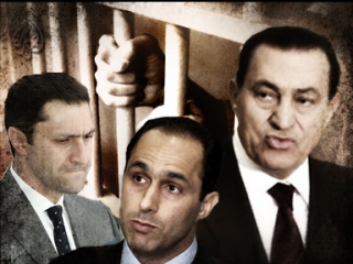 Экс-президент Египта Хосни Мубарак и его сыновья