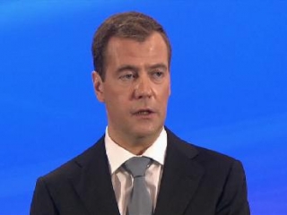 Президент РФ Д.Медведев на пресс-конференции в Сколково