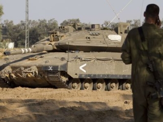Израильский танк на границе с Газой