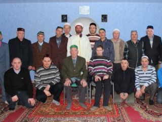 Пензенский муфтий с мужским активом мечети села Засечное