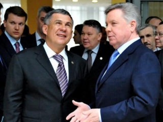 Для президента Татарстана была устроена экскурсия по Дому правительства Московской области