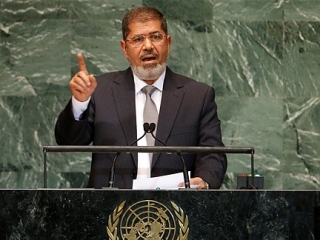 Мухаммед Мурси  в Нью-Йорке на саммите ООН