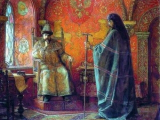 Патриарх Никон на приеме у царя Алексея Михайловича. И.Машков