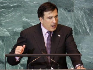Михаил Саакашвили на трибуне ООН