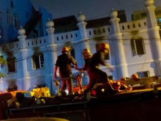 Мечеть в столице  Мьянмы Янгоне (Рангуне) после пожара в апреле 2013 г.