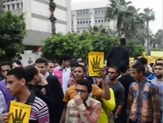 Митингующие потребовали отмены закона ''о митингах''. Фото с сайта «Аль-Джазира»