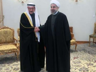 Ияд Мадани и Хассан Роухани во время встречи в Тегеране