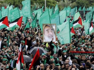 Демонстрация в поддержку ХАМАС в секторе Газа