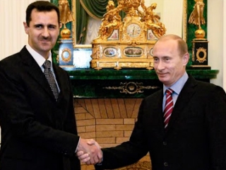 Башар Асад и Владимир Путин во время встречи в Москве