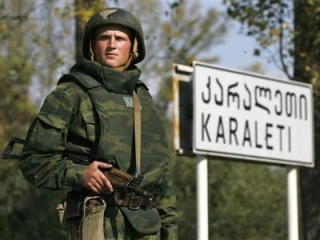 Российский солдат в Грузии