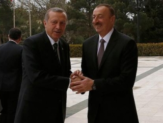 Реджеп Эрдоган и Ильхам Алиев во время встречи