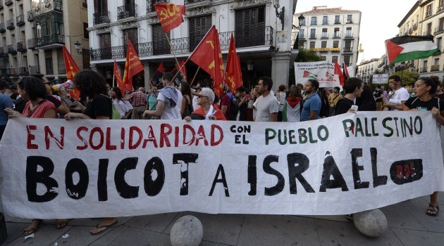 Испания. Участники митинга в поддержку Палестины 