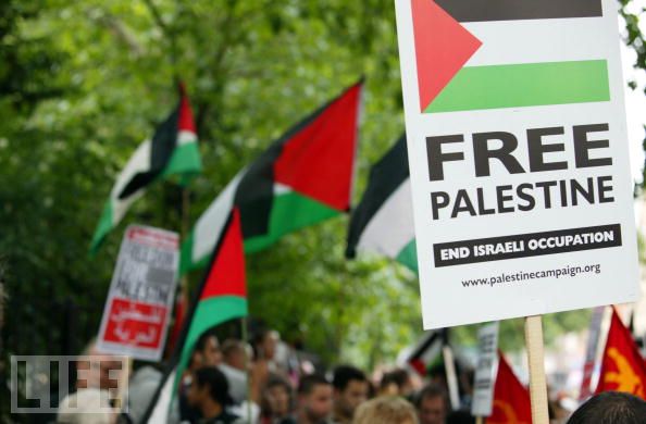 Акция протеста против израильской оккупации Палестины