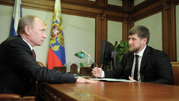 Президент РФ Владимир Путин и глава ЧР Рамзан Кадыров