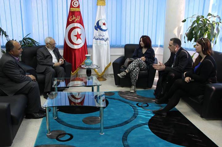 Лидер исламской партии Туниса Рашид Ганнуши принял у себя западных ученых