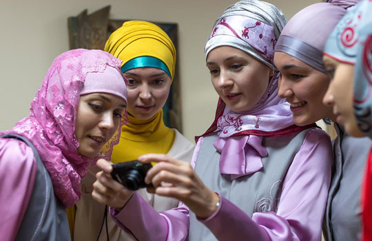 Соборная мечеть в Татарстане стала подиумом для женщин