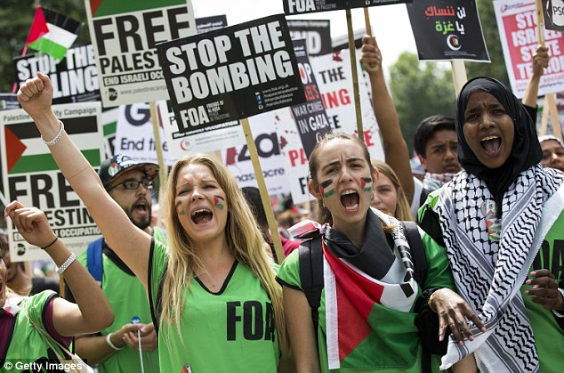 Антиизраильская акция протеста в Лондоне