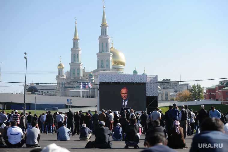 На открытие Соборной мечети в Москве