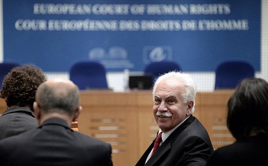 Турецкий политик Догу Перинчек на заседании Европейского суда по правам человека 15 октября 2015 года Фото: AFP