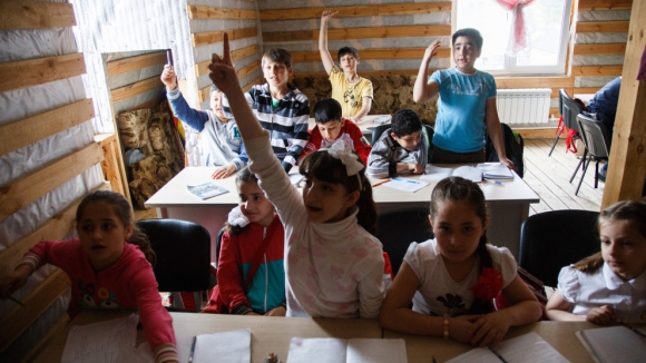 Сирийские дети на своем первом уроке русского языка (Фото: Фото: комитет «Гражданское содействие»)