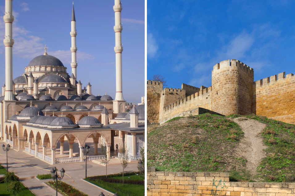Мечеть «Сердце Чечни» и крепость Нарын-Кала