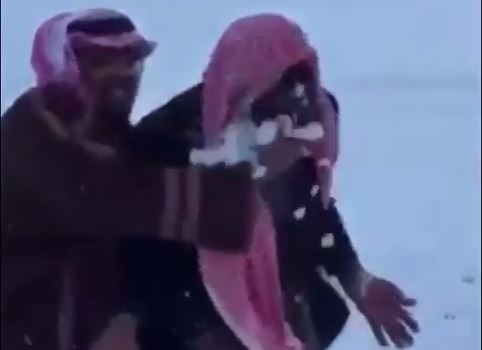 Саудовцы и снег