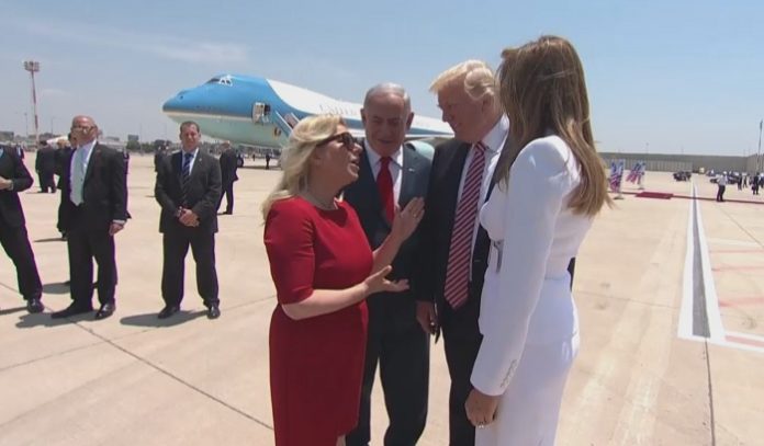 Дональд Трамп и Биньямин Нетаньяху с супругами