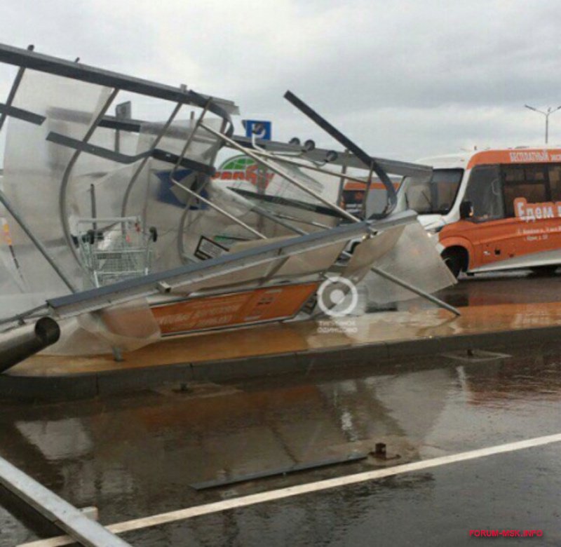 Последствие урагана в Москве