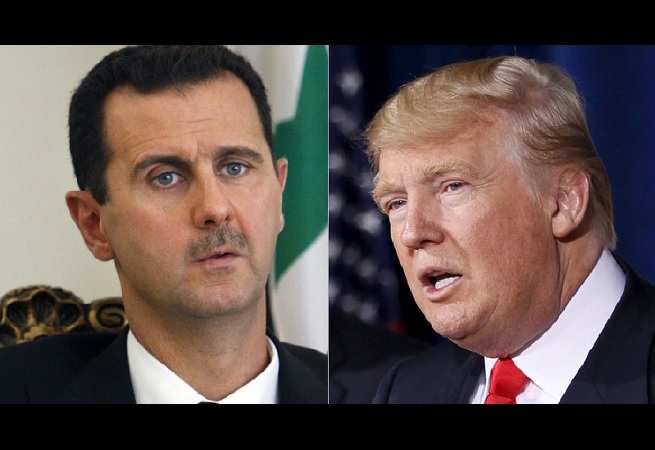 Башар Асад и Дональд Трамп