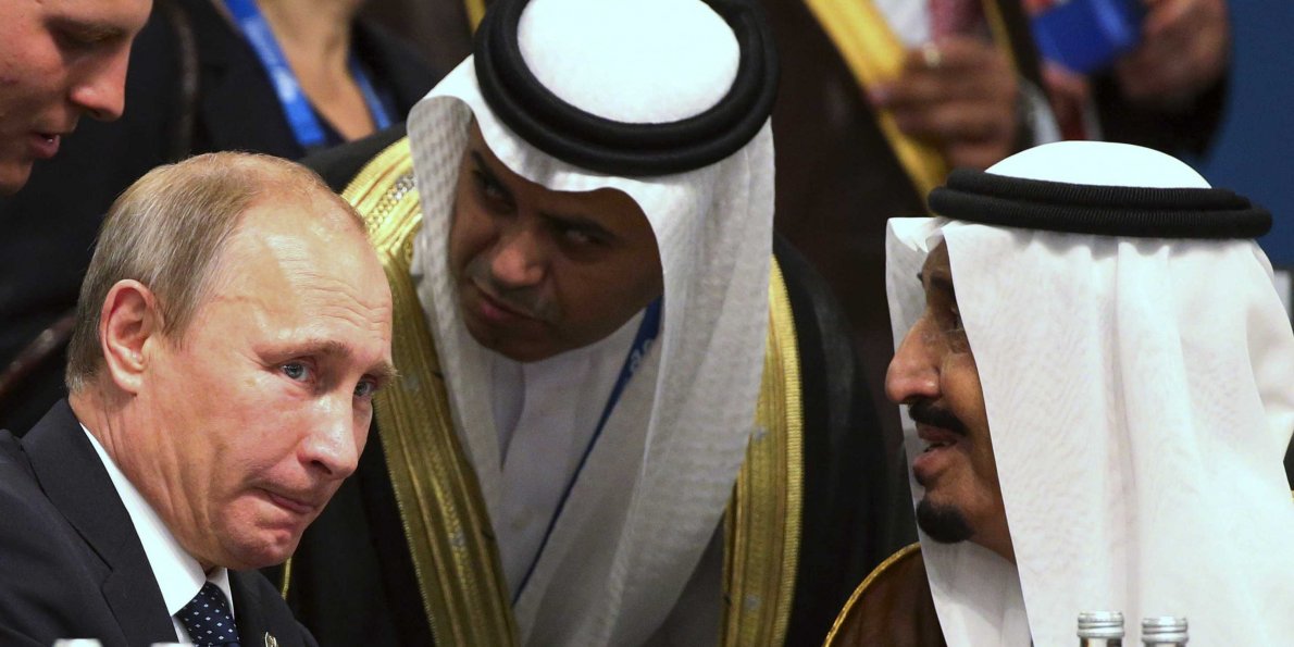 Владимир Путин и король Салман (справа)